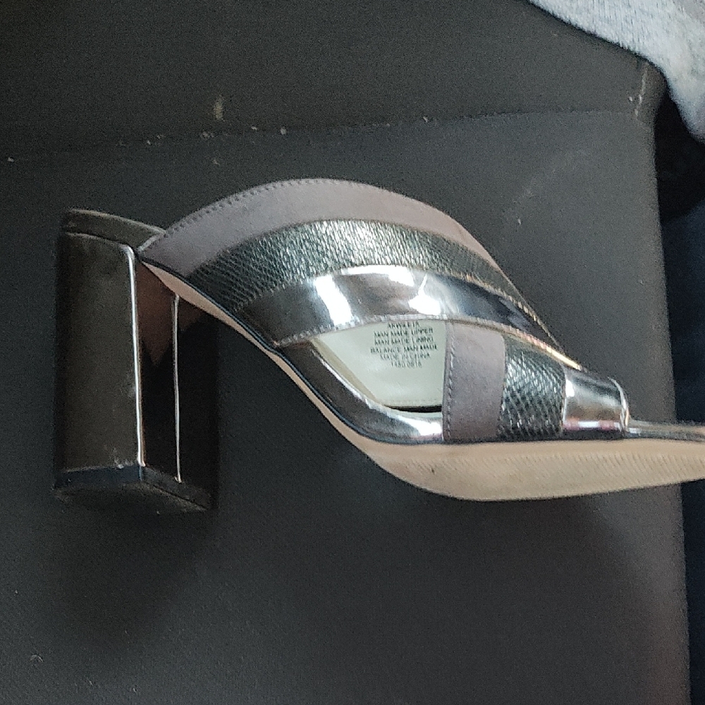 Elegant Silver and Gray Women's Heels